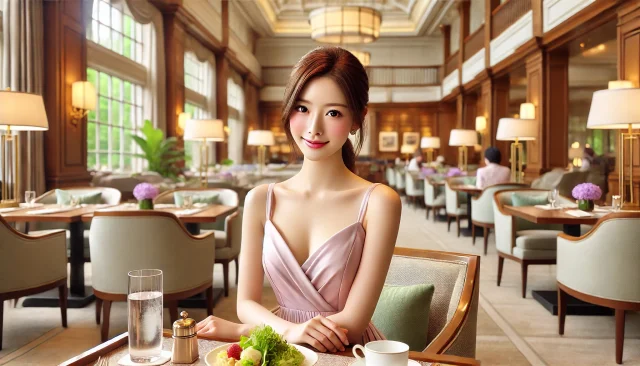 パパ活でホテルのカフェやラウンジでランチデート