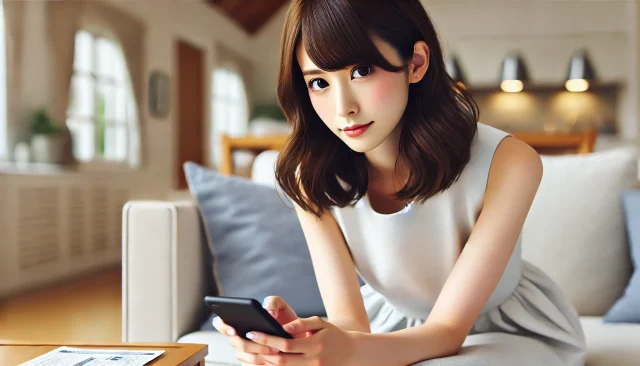 パパ活相手に誕生日メッセージを送る女性