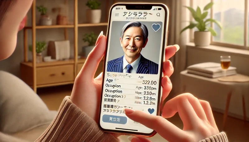 パパ活アプリの男性プロフィール