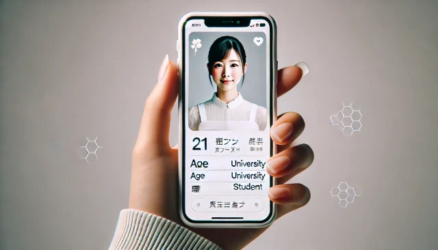 パパ活アプリのプロフィールページ