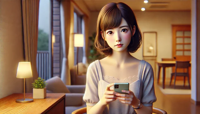 パパ活の定期が音信不通で返信なく不安な女性
