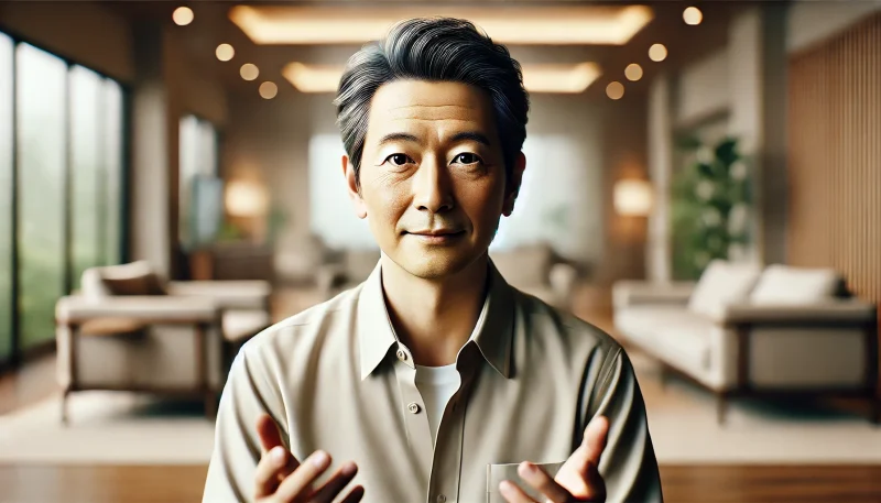 パパ活相手に自分のプロフィールを伝える男性